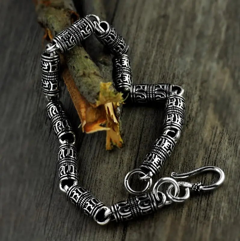 Real 925 Silver Men's Bracelet 5mm chain round Sterling silver For Men S925 Jewelry Gift | Украшения и аксессуары