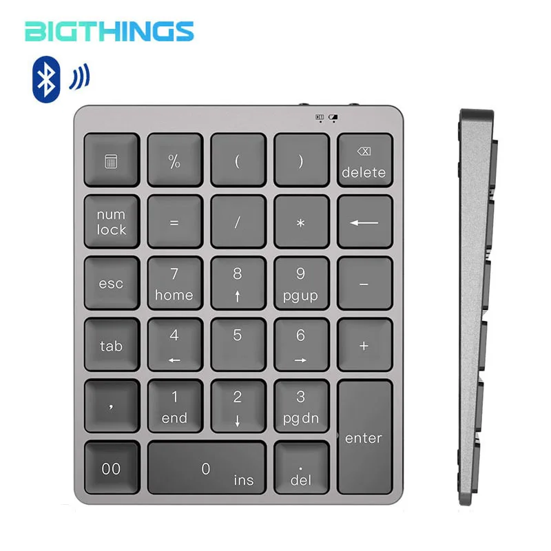 Bluetooth цифровая клавиатура беспроводная миниатюрная teclado из алюминиевого сплава
