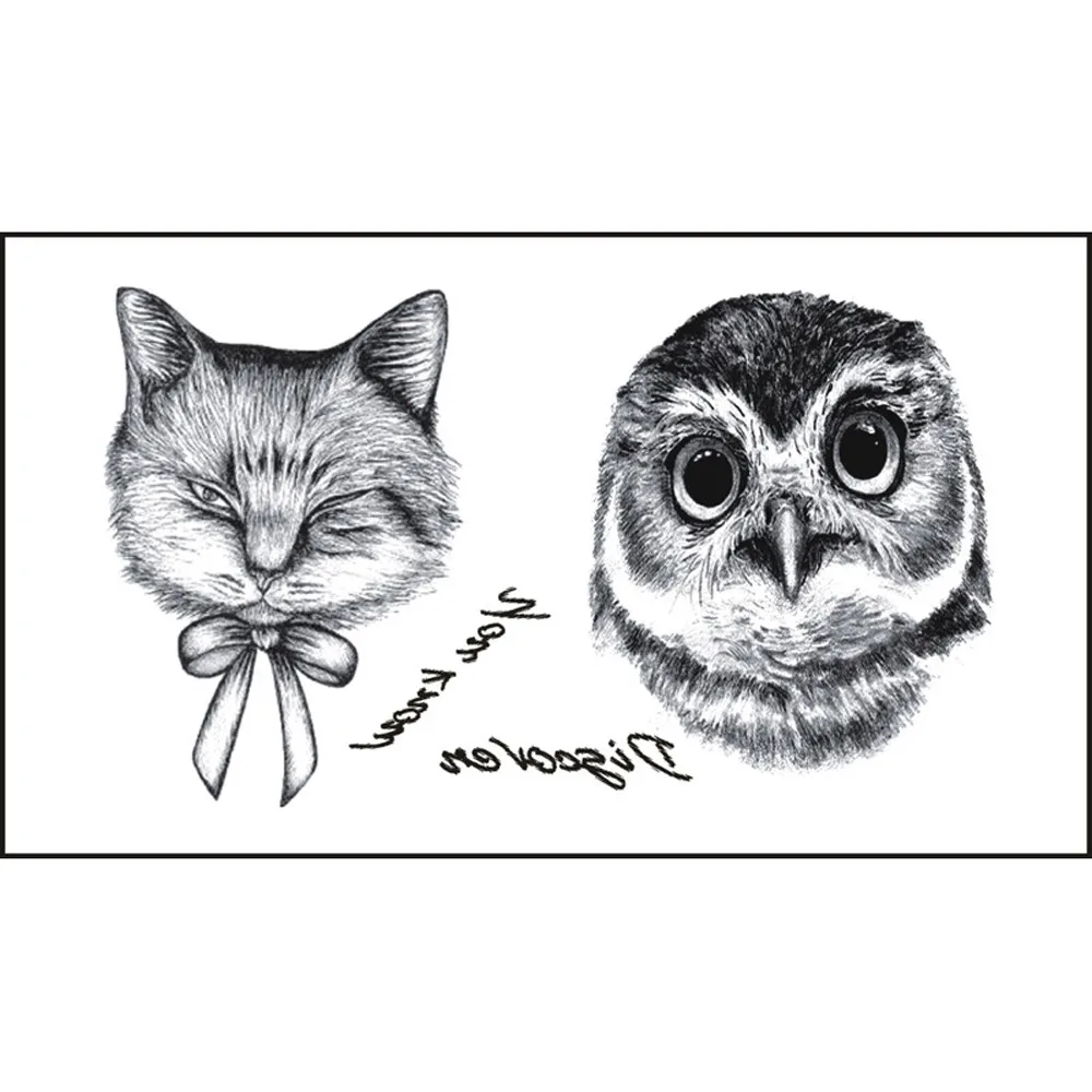 Кавайные наклейки водонепроницаемые Временные татуировки с орлом пером