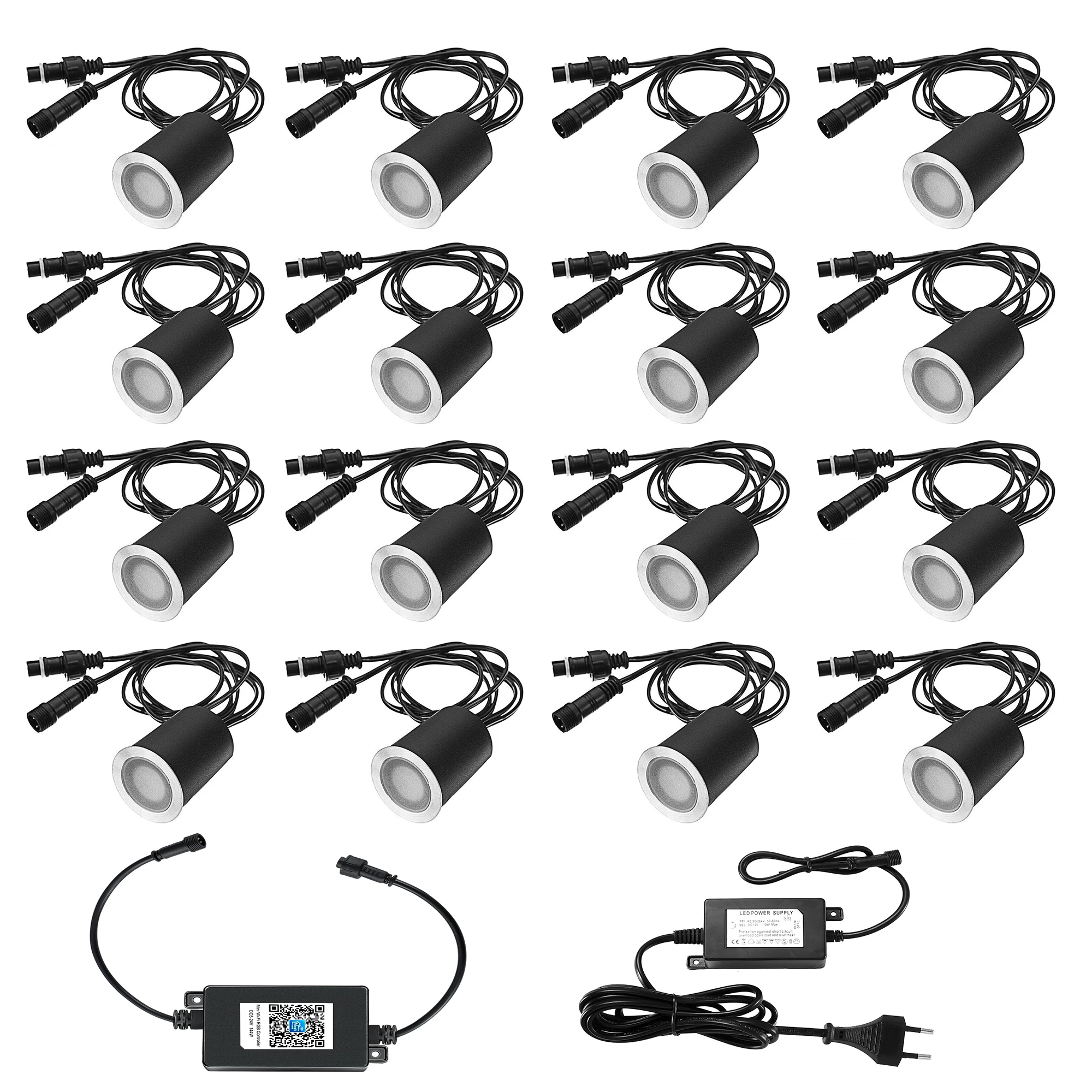 Купить Утопленные точечные светильники, наружные цветные светодиодные лампы для двора, сада, колоды, ландшафта, лестницы, патио, 12 В постоянного то...