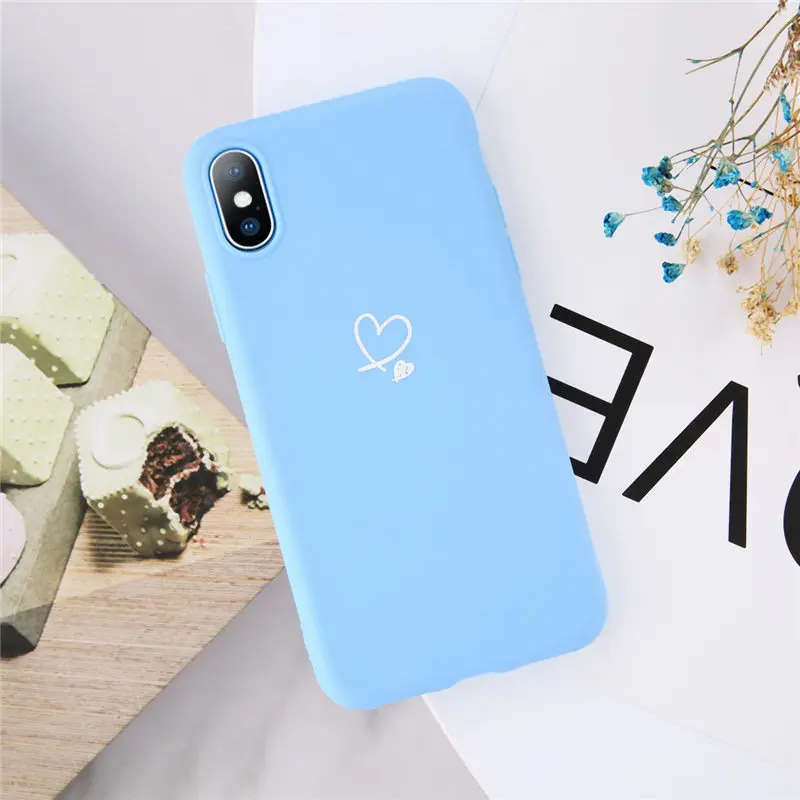 3209BE Силиконовый чехол Moskado для iPhone X XR XS Max 7 8 6 6s Plus 5 5S SE Love Heart Letter чехол для телефона с рисунком в виде животного мягкий чехол из ТПУ - Цвет: 3209BE