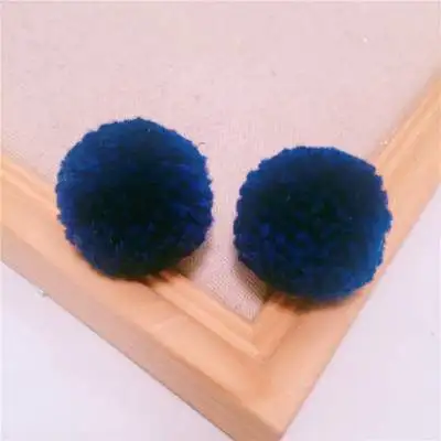 blue 3 см пряжа помпон шарики-Помпоны Pompones свадебные Рождественский Декор дома детская шапка швейные принадлежности cделай сам рукоделия 10 шт - Цвет: blue