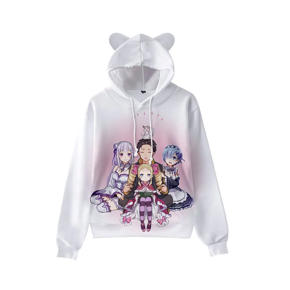 

Re: Life A Different World From Zero Rem Ram Kids Hoodie for Boys Girl Kawaii Cat Ear Pullover Hooded Jacket Children Sweatshirt