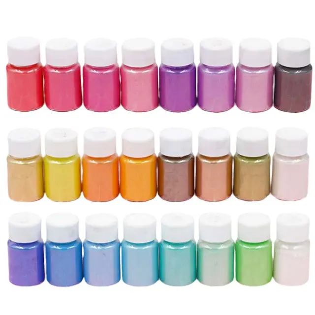 24 Bottles Slime Pigment Mica Powder for Soap Making Resin Color Pigment  Mica Powder for Candle Making Epoxy Resin - AliExpress