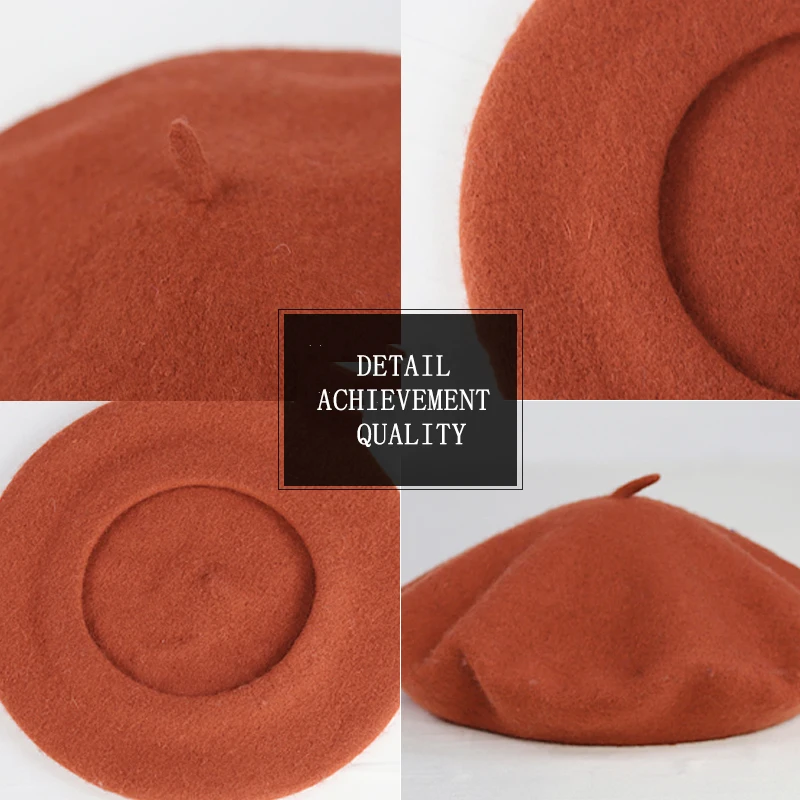 Берет женский шерстяной в стиле кэжуал | Аксессуары для одежды