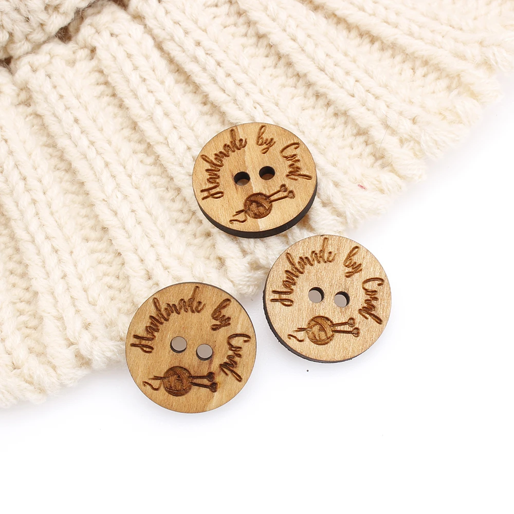 

Wooden Buttons, Personalised Buttons, Buttons for Handmade, Knitting (MK3218)
