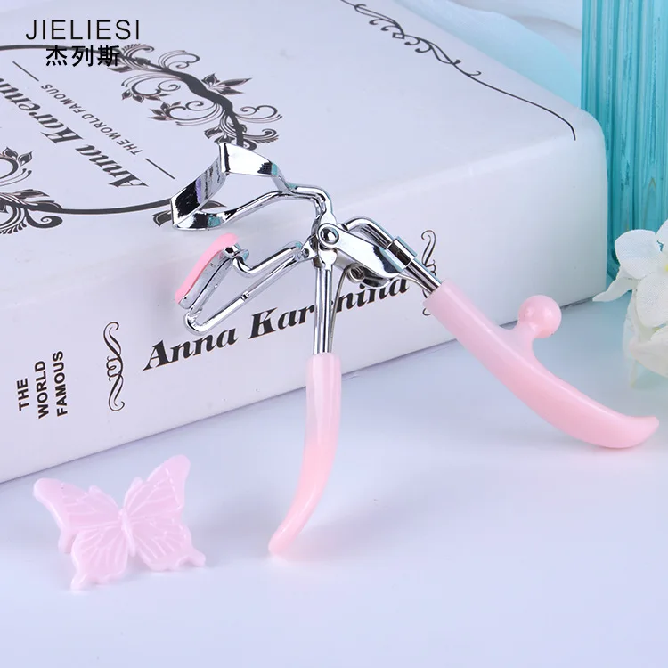 Щипцы для завивки ресниц из нержавеющей стали Розовый Складной инструмент