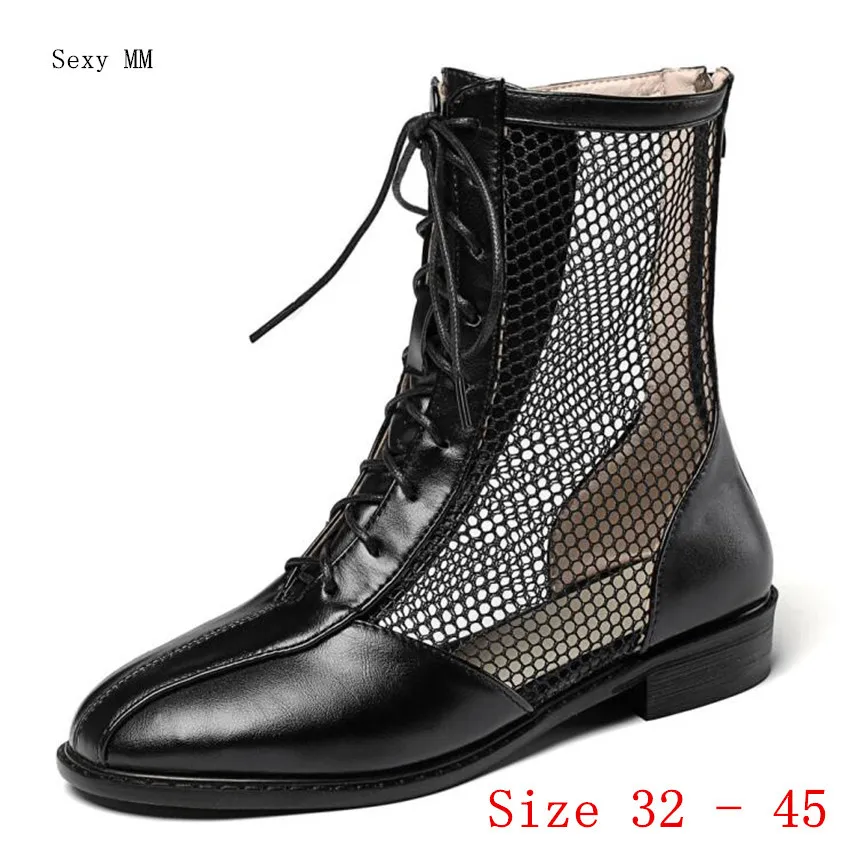 

Summer Style Low Heel Shoes Women Ankle Boots Low Heels Woman Short Boots Small Plus Size 32 33 - 40 41 42 43 44 45