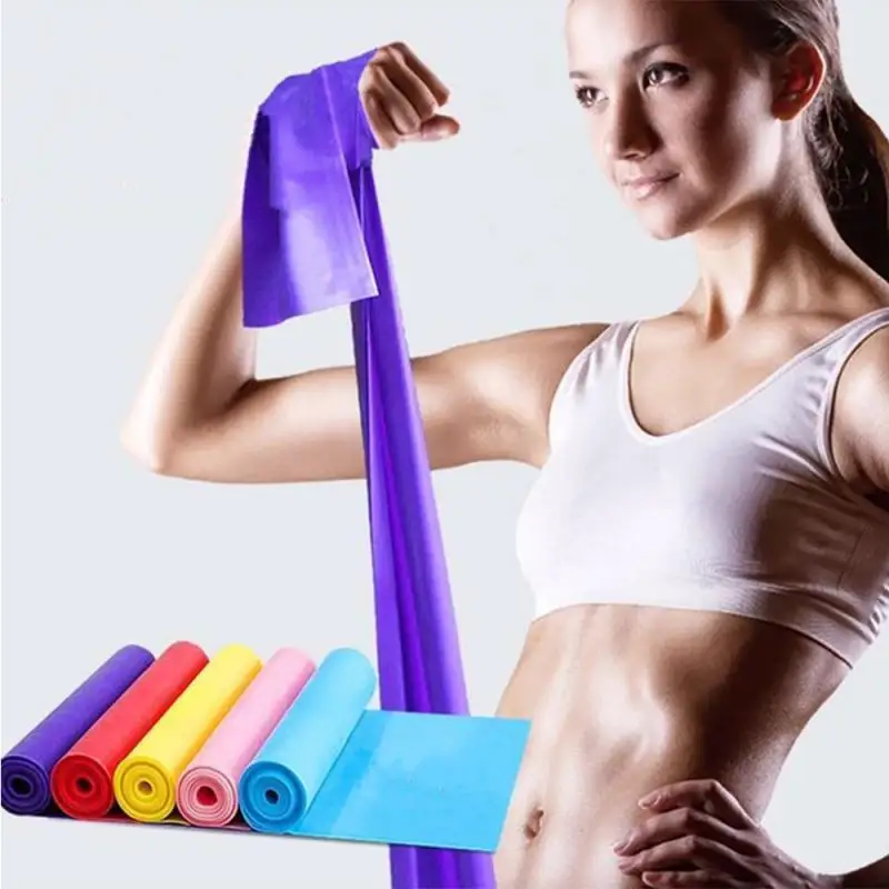 

1m Yoga Stretch Band Elastic Band Fitness Men And Women Resistance Band Strength Training Stretch Band Latex Yoga Equipment