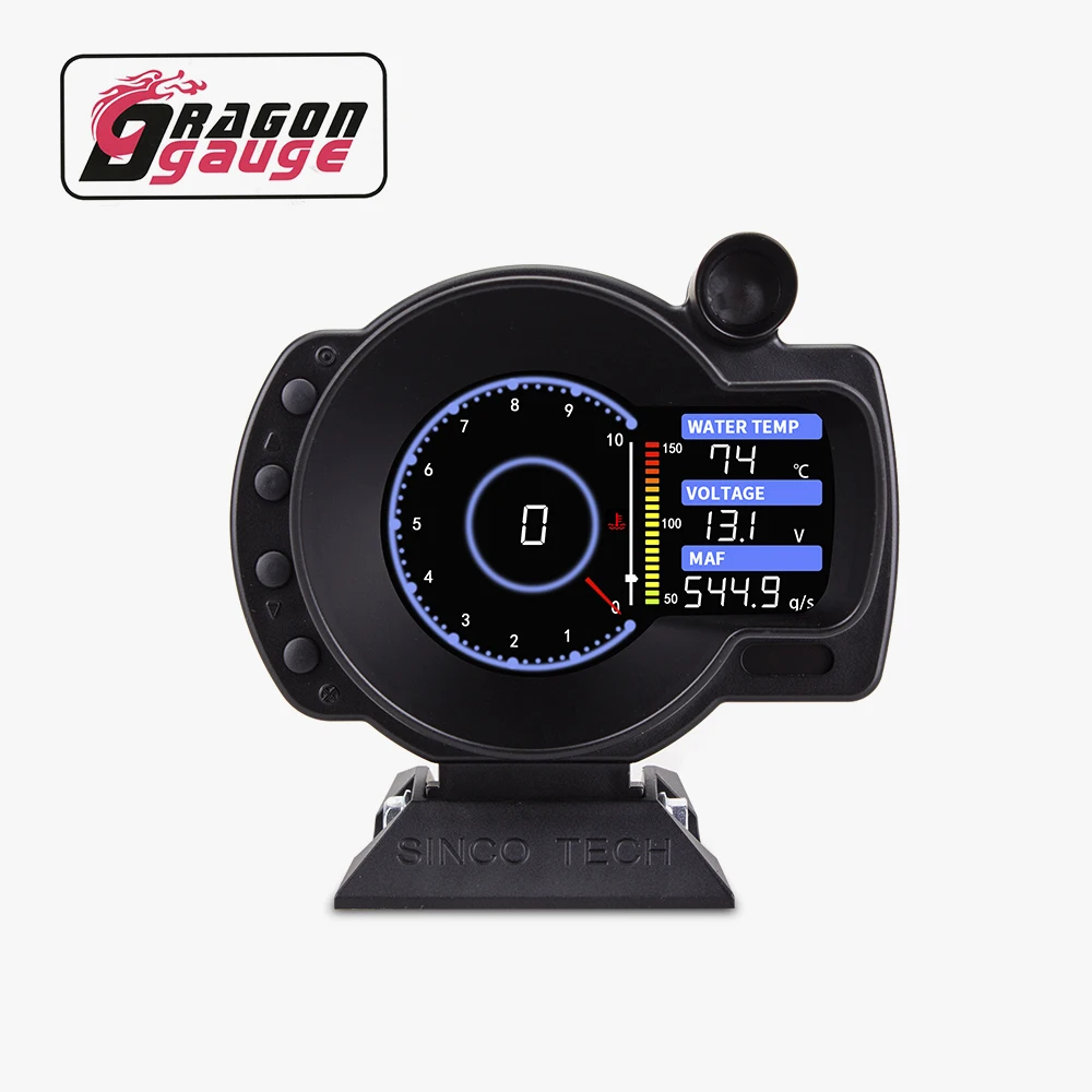 DRAGON 3 5 дюйма OBDⅡ Многофункциональный al LCD гоночный датчик RPM 10000 Max с функцией