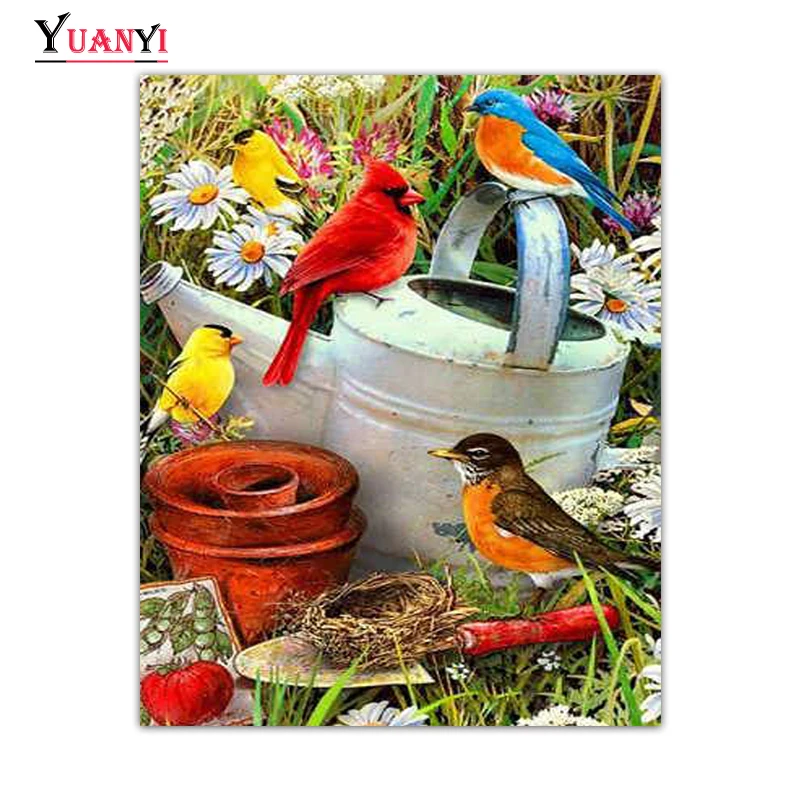 

5D DIY Diamond Embroidery Bird and Flower Full Square Diamond Painting Cross Stitch Full Round Diamond Mosaic Home Decor