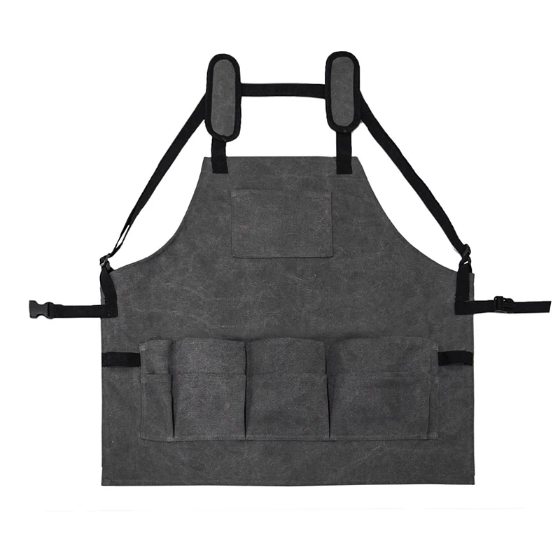 

Фартуе Кухонный Multi-pocket Thick Canvas Apron Multipurpose Adjustable Woodworking Storage Bag For Carpentering Gardening Xh8z