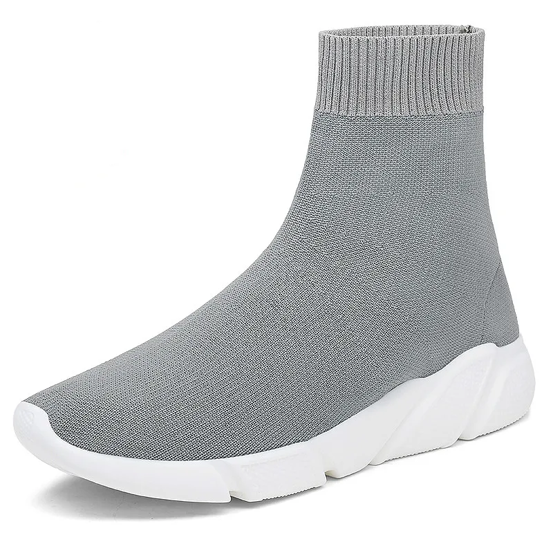 

Autumn Men Sock Shoes Stretch Fabric Shoes Slip-On Over the Casual Shoes Men Pumps for Women 2021 Plus Size 46 Walking Flat