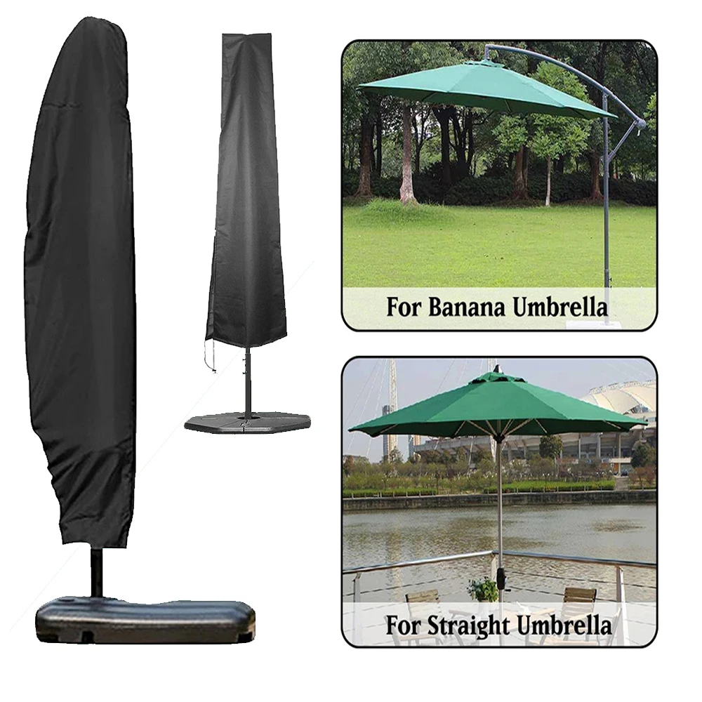

Waterproof Outdoor Parasol Cantilever Rain Cover Outdoor Garden Patio Windproof Sunshade Protection Umbrella Cover