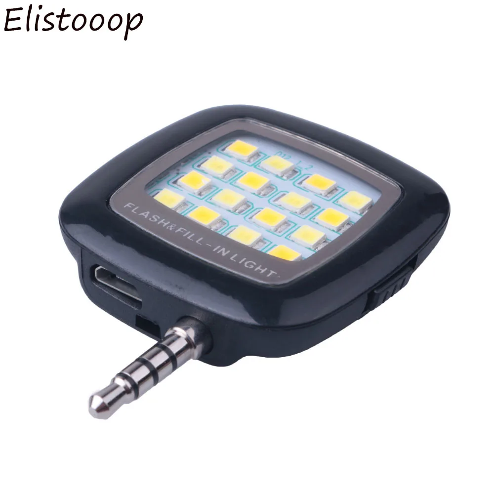 Фонарик с 16 светодиодами лампа для селфи освещение смартфона iPhone Samsung Huawei