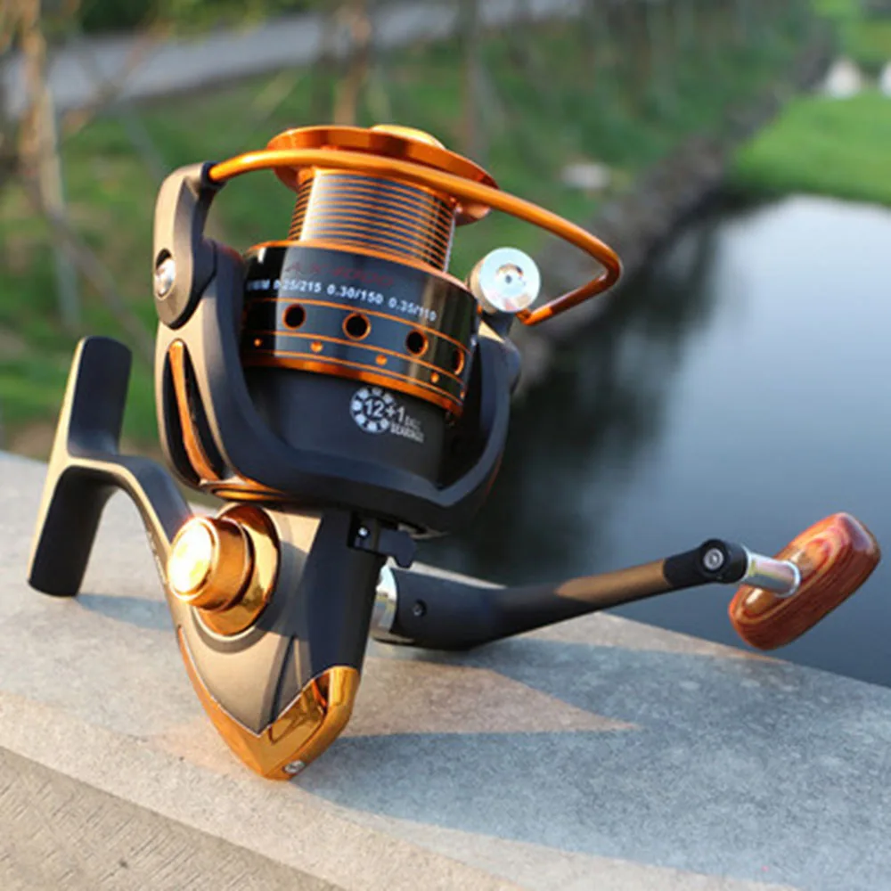 

Fishing Reel Spinning 12BB + 1 Bearing Balls 500-9000 Series Metal Coil Spinning Reel Boat Rock Fishing Wheel carrete de pesca