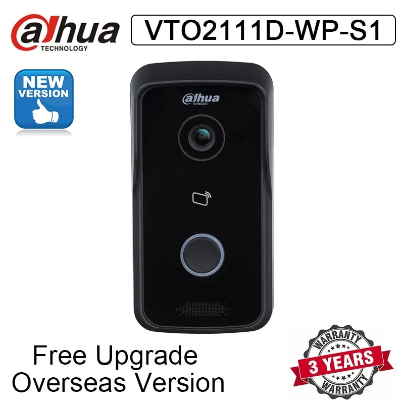 Dahua, VTO2111D-WP-S1, 1MP, WiFi, вилла, открытая станция, POE, встроенный динамик, видеодомофон, дверной звонок, замена VTO2111D-WP