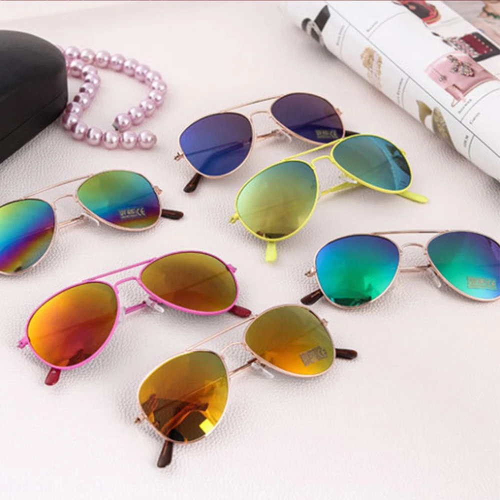 Женские/мужские Зеркальные Солнцезащитные очки-авиаторы брендовые дизайнерские