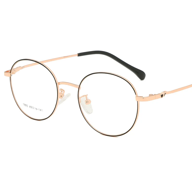 New round lovely scholar fan Pingguang mirror art RETRO small frame glasses |