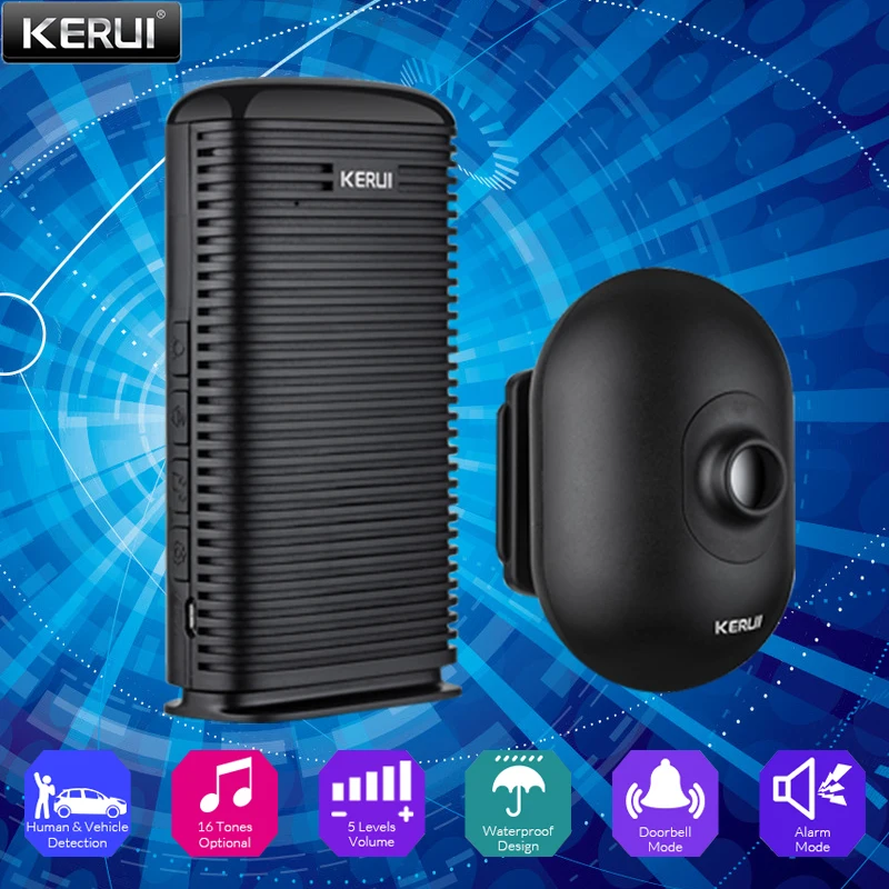 KERUI DW9 Водонепроницаемый детектор движения PIR сигнализации дороге гараж Добро