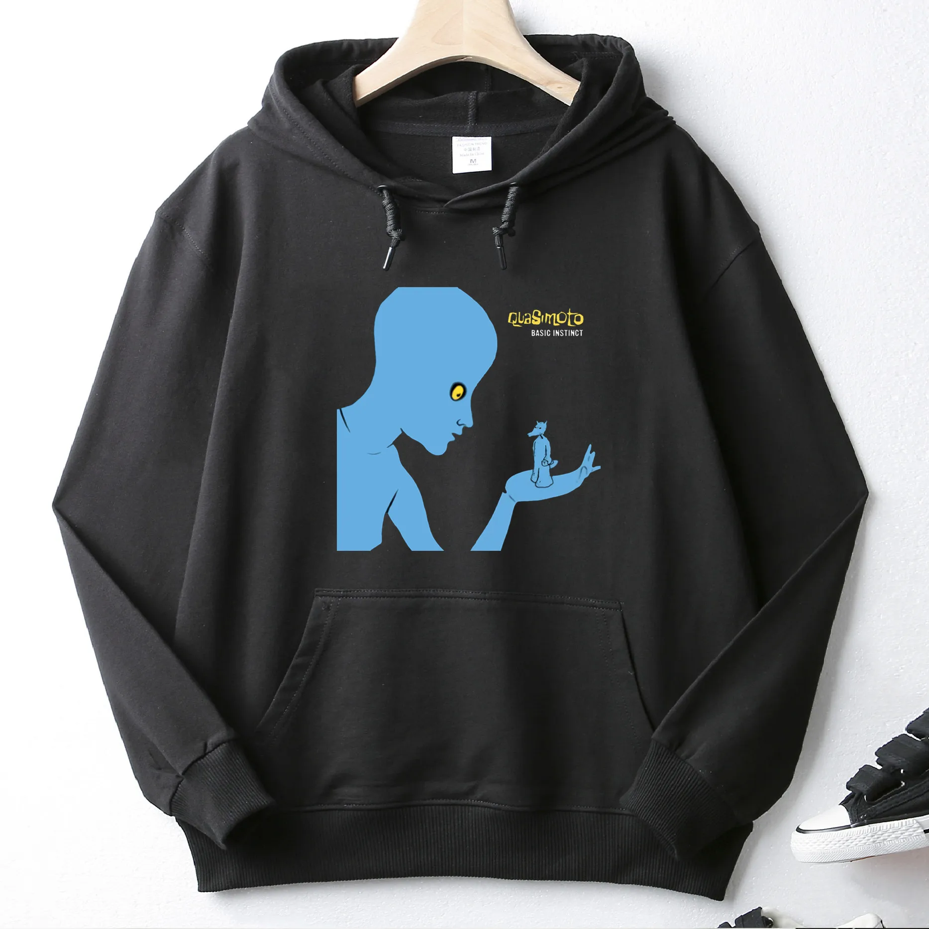 

Quasimoto Basic Instinct The Aliens High Quality Printed Hoodie 100% Cotton Pocket Sweatshirt Unique Unisex Top Asian Size