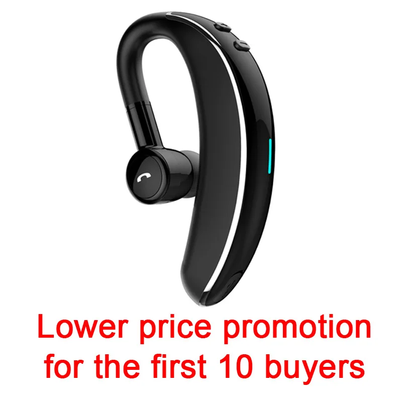 Black V7 Bluetooth 5,0, гарнитура, беспроводные наушники с микрофоном, 20 часов в режиме разговора, громкая связь, для вождения, спорта, для iPhone, huawei, xiaomi - Цвет: Black