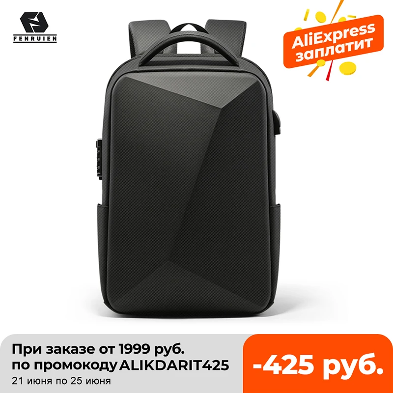 Fenruien рюкзак мужской с защитой от кражи водонепроницаемая usb зарядкой 15 6 дюймовый