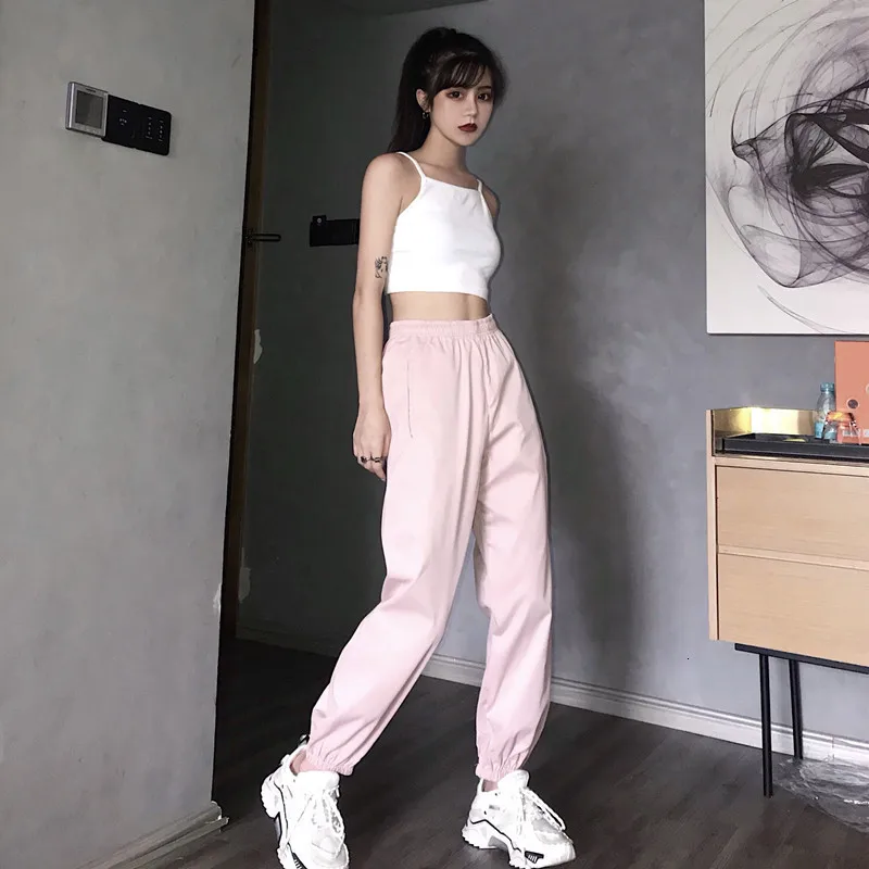 Модные женские хип-хоп броки с высоким хвостом свободные шаровары для женщин