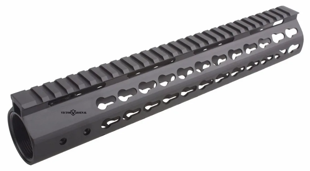 Tactical. 308 тонкий свободный поплавок KeyMod 12 дюймов высокий профиль Handguard Пикатинни кронштейн стальной Баррель Гайка подходит AR10 308