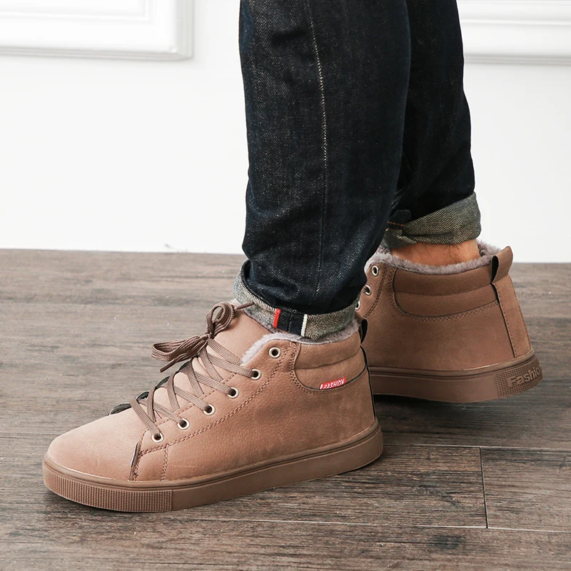 

CYYTL Low Top Winter Snow Ankle Boots Fur Lining Waterproof Outdoor Lace up Booties Femme Warm Sneakers for Women and Men