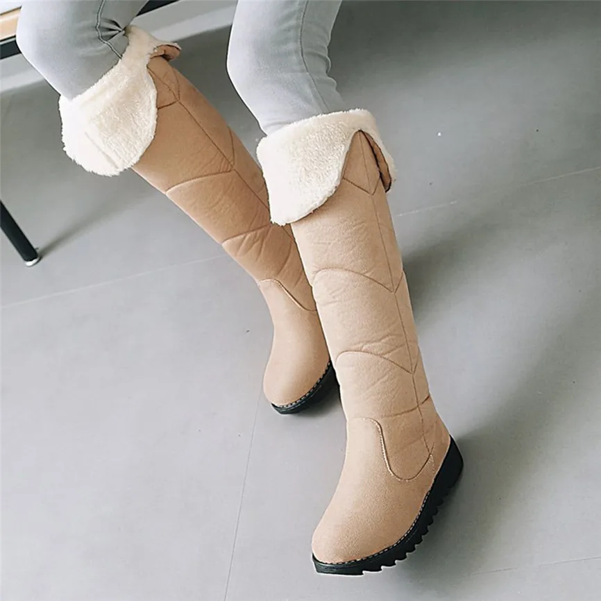 Зимние сапоги на плоской подошве теплые высокие из бархата 2019 г. Модные