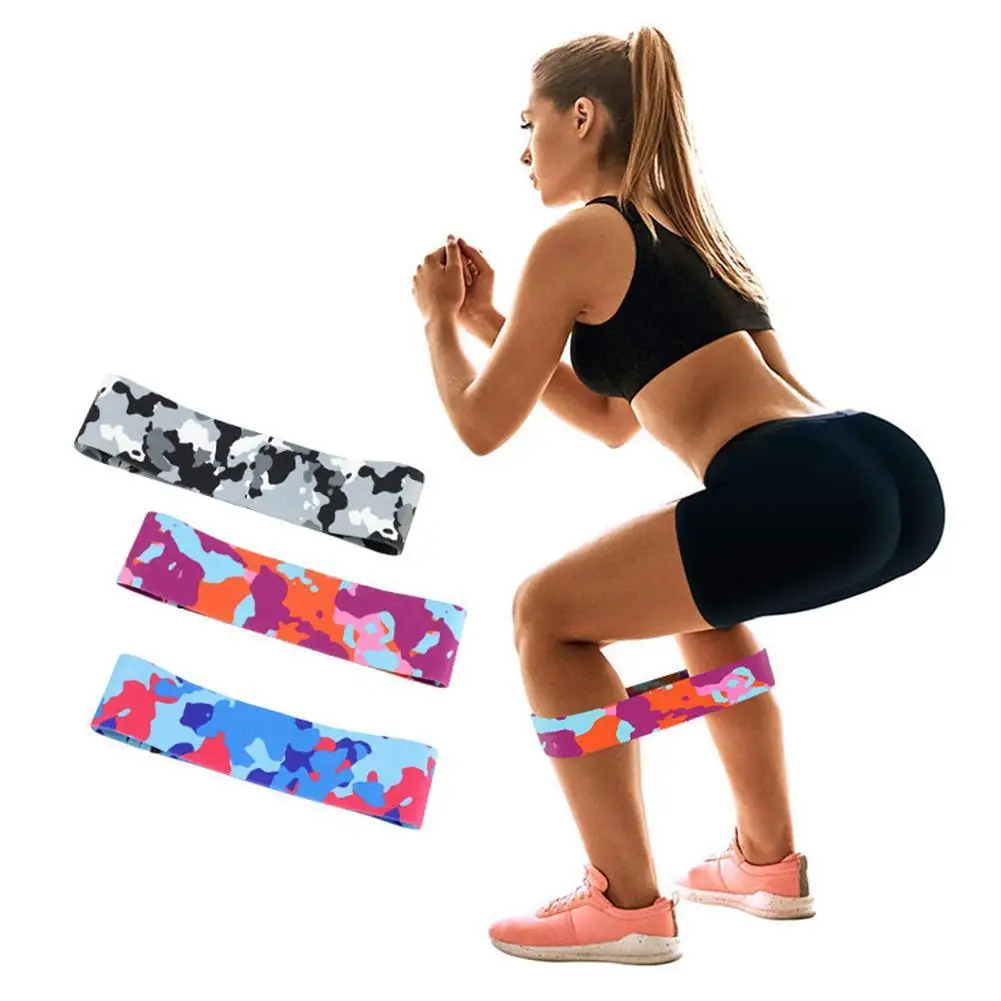 

HOT SALES!!! Camouflage Fitness Hip Shaping Elastic Anti-skid Leg Butt Squat Resistance Band
