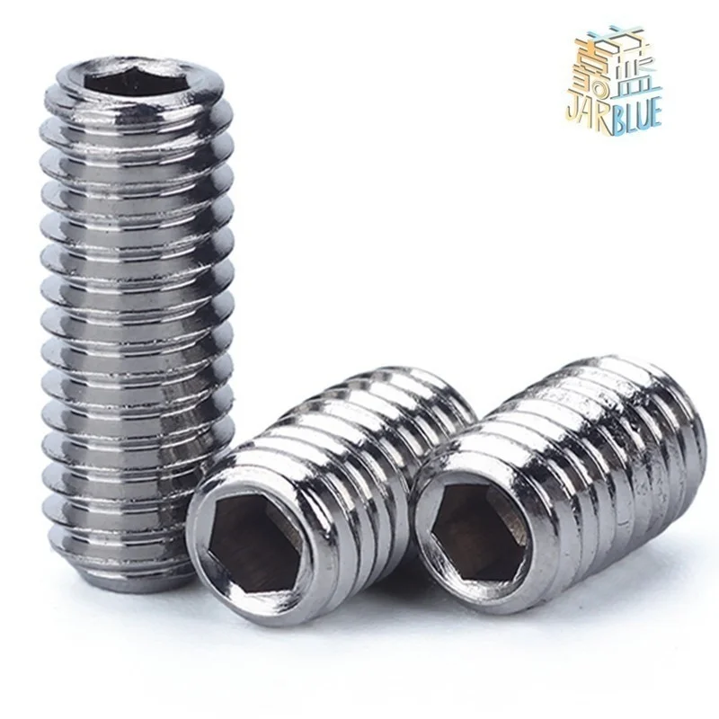 

50 шт. DIN913 M2 M2.5 M3 M4 M5 304 Винты с метрической резьбой из нержавеющей стали с плоской головкой и шестигранной головкой