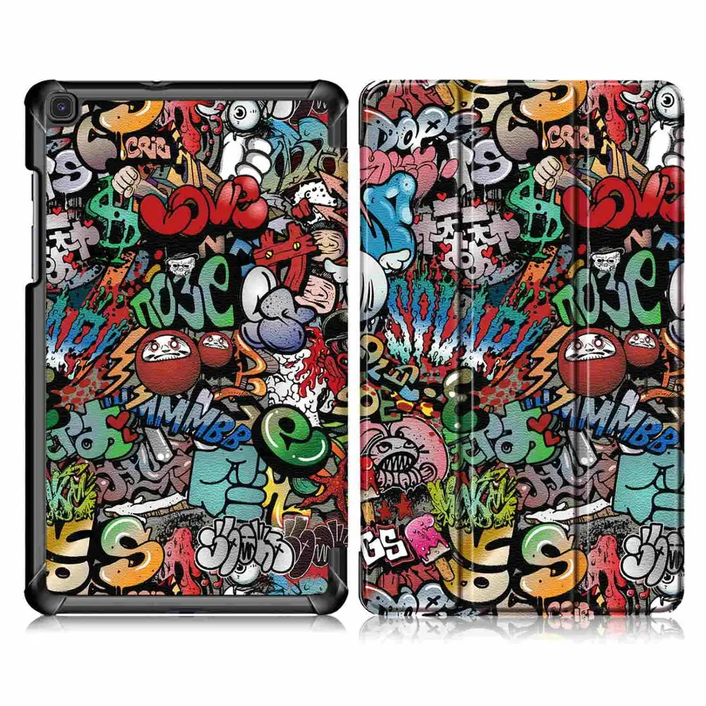 Pattern 5 Чехол с принтом для Samsung Galaxy tab A 8,0 SM T290 T295 T297 tab a 8 защитный чехол из искусственной кожи+ подарок - Цвет: Pattern 5