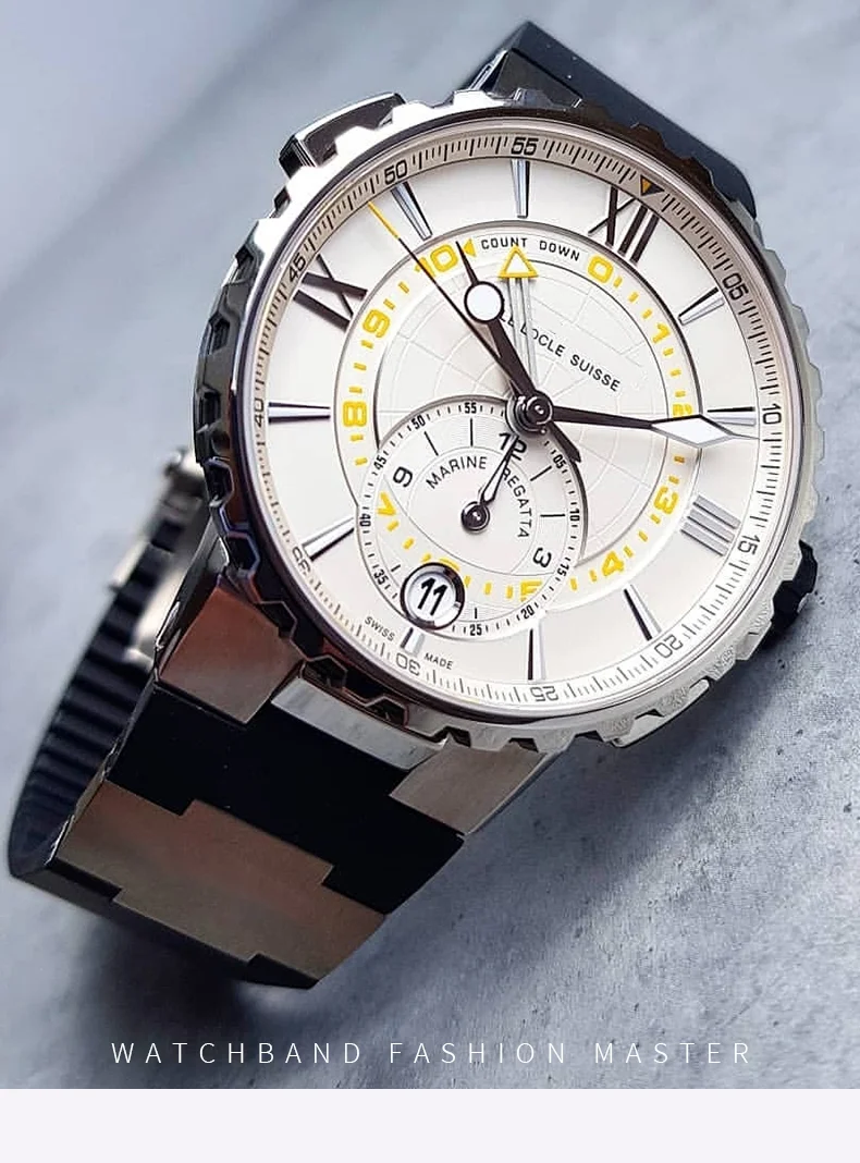 Ремешок для часов браслет из силикагеля ремешок для часов Ulysse Nardin морской водонепроницаемый резиновый ремешок для часов спортивный 25*12 мм мужские часы спортивные