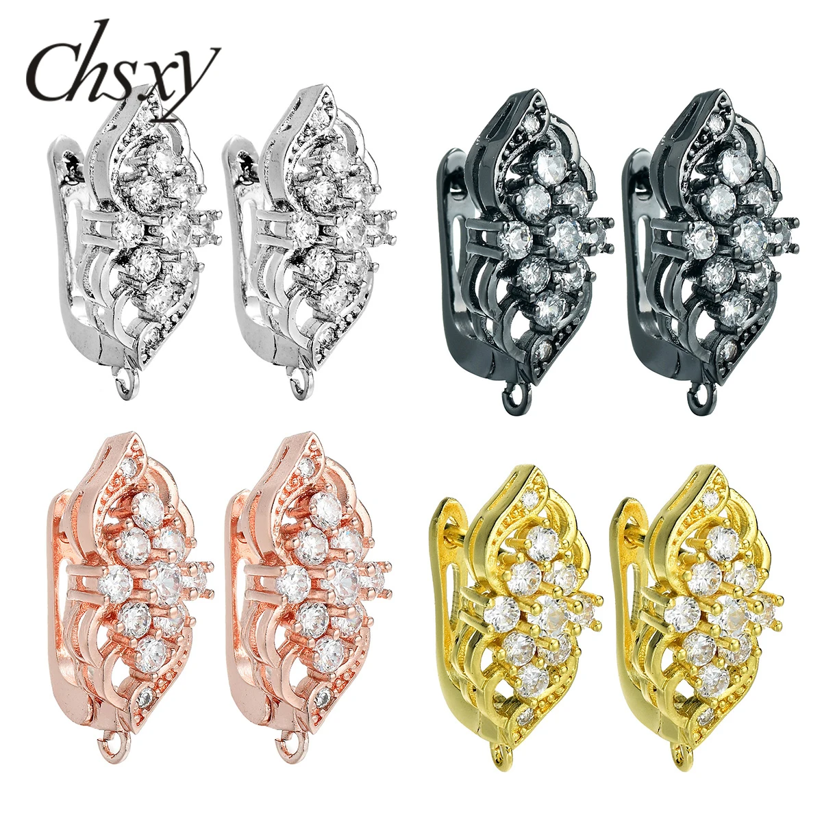 Роскошные блестящие фианиты CHSXY зеркальные серьги аксессуары для женщин