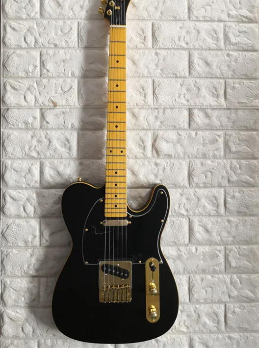 Заводская изготовленная на заказ матовая черная гитара tlr Кленовая подставка