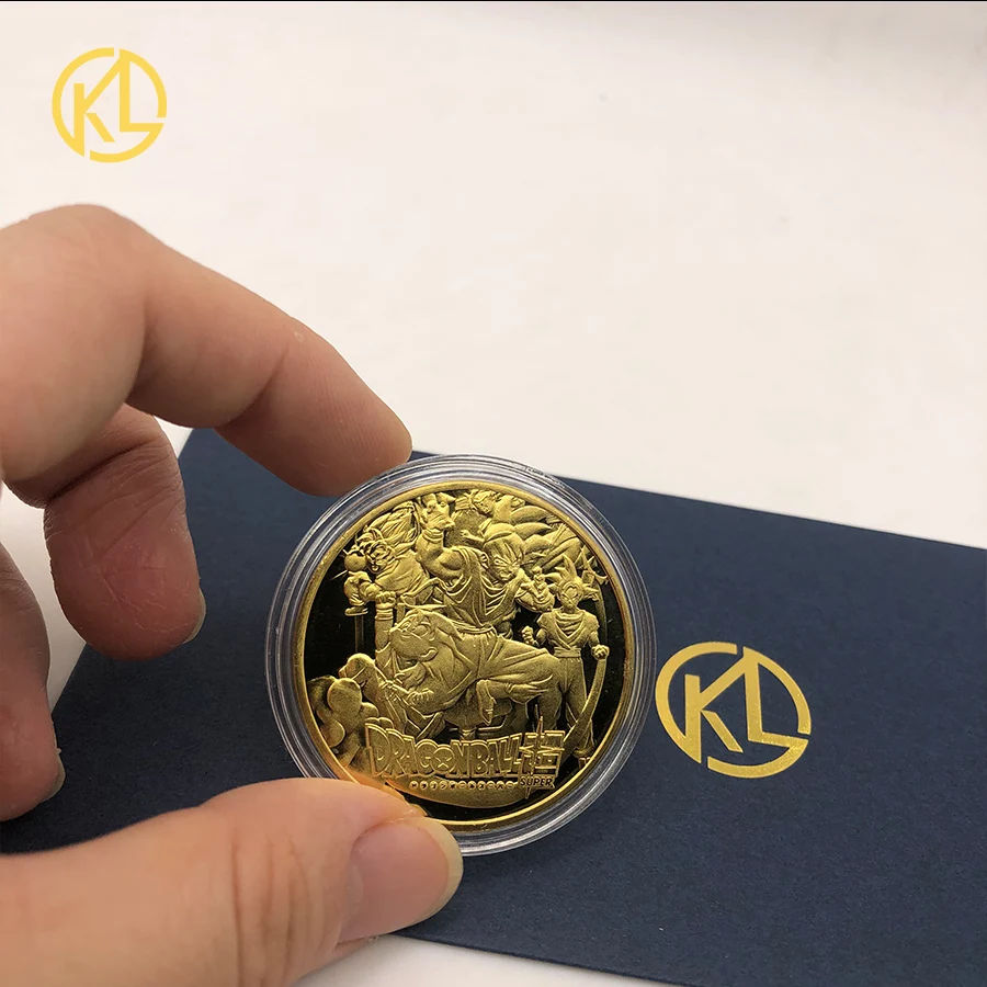 Коллективные монеты KL DBZ серии аниме с позолоченными изображениями японского
