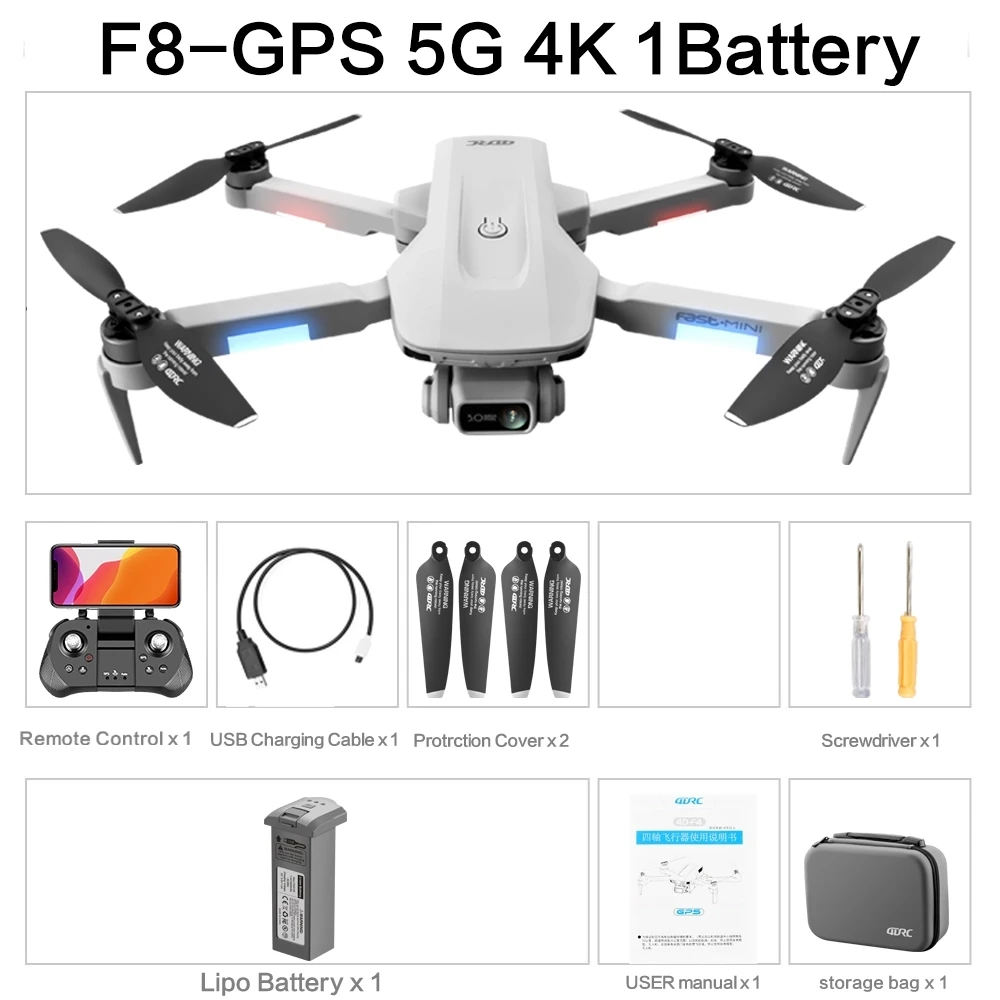 

F4 Drone GPS 4K 5G HD Mechanical Gimbal Camera System Supports TF Card Drones Stabilier Distance 2km Flight 25 Min VS SG906Pro