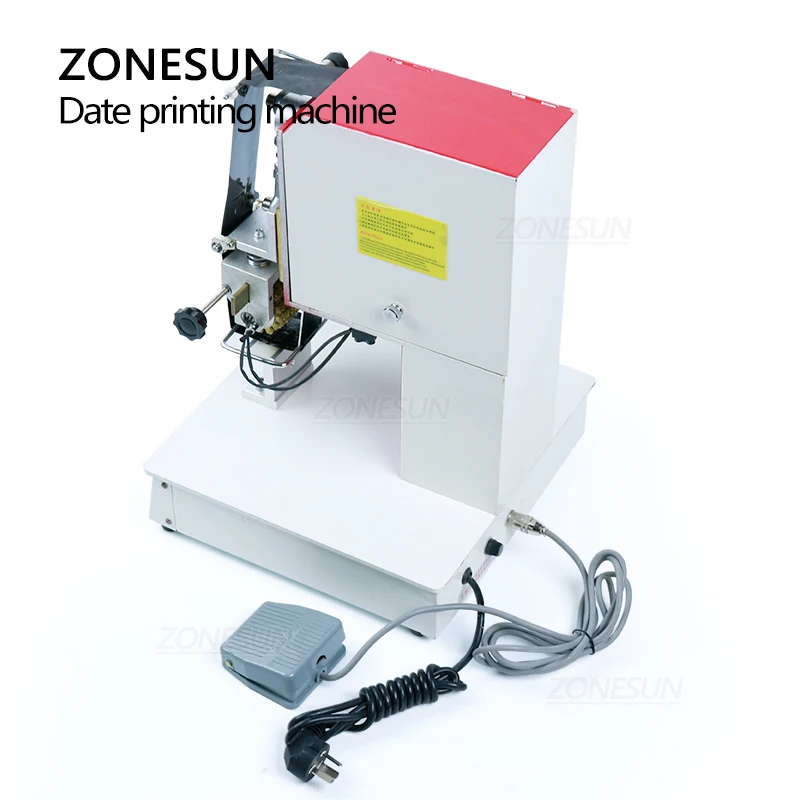 Принтер ZONESUN с скручивающейся лентой Электрический термопринтер токарный
