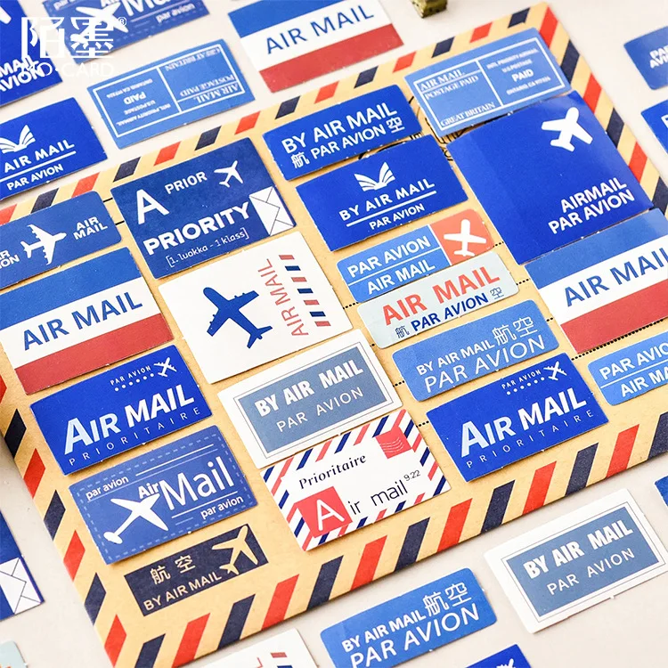 Наклейки для скрапбукинга с надписью Mohamm Airmail аксессуары планировщика |