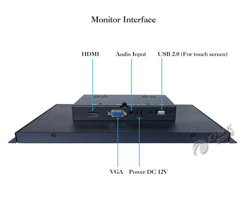 ZK116TC-253/11," 12" дюймов 1920x1080p широкоформатный HDMI USB VGA встроенный открытая рамка резистивный сенсорный ЖК-экран монитор