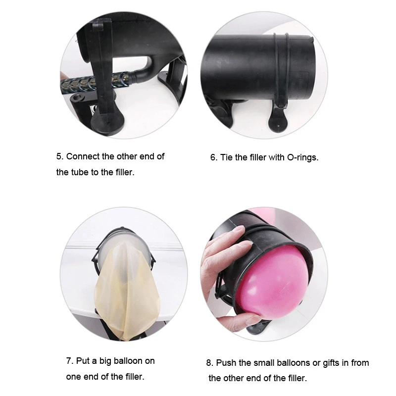 

Balloon Expander Machine, Gift Convenient Filler Party Supplies, Happy Birthday Wedding Decorations Balloon Stuffer Tool