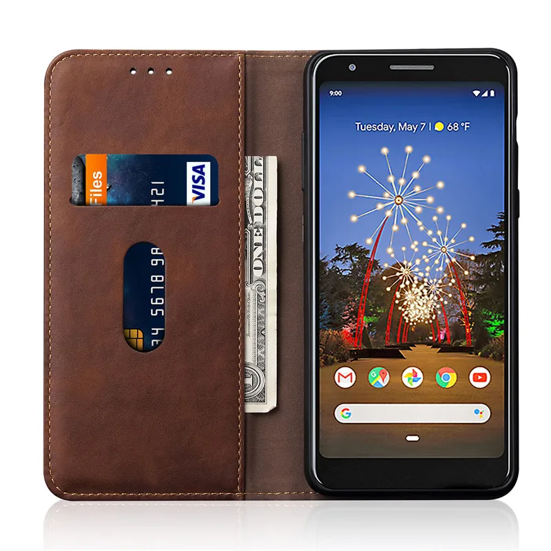 Флип-чехол для телефона Google Pixel 3A XL чехол из искусственной кожи с отделениями карт