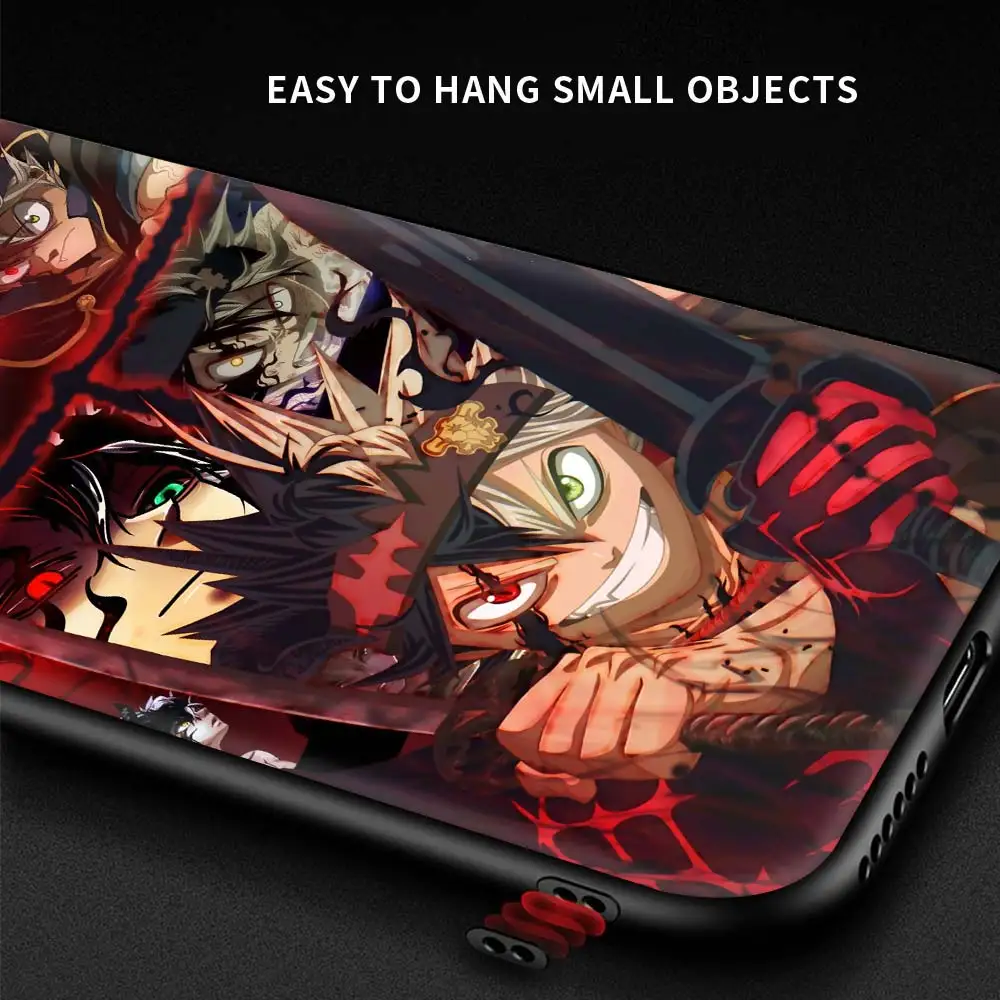 

Phone Case for Xiaomi Redmi Note 9S 8 Pro 8T 9 7 9C 9A 6A 8A 7A 10 K40 Pro Soft Silicon Back Cover Black Clover Anime Asta
