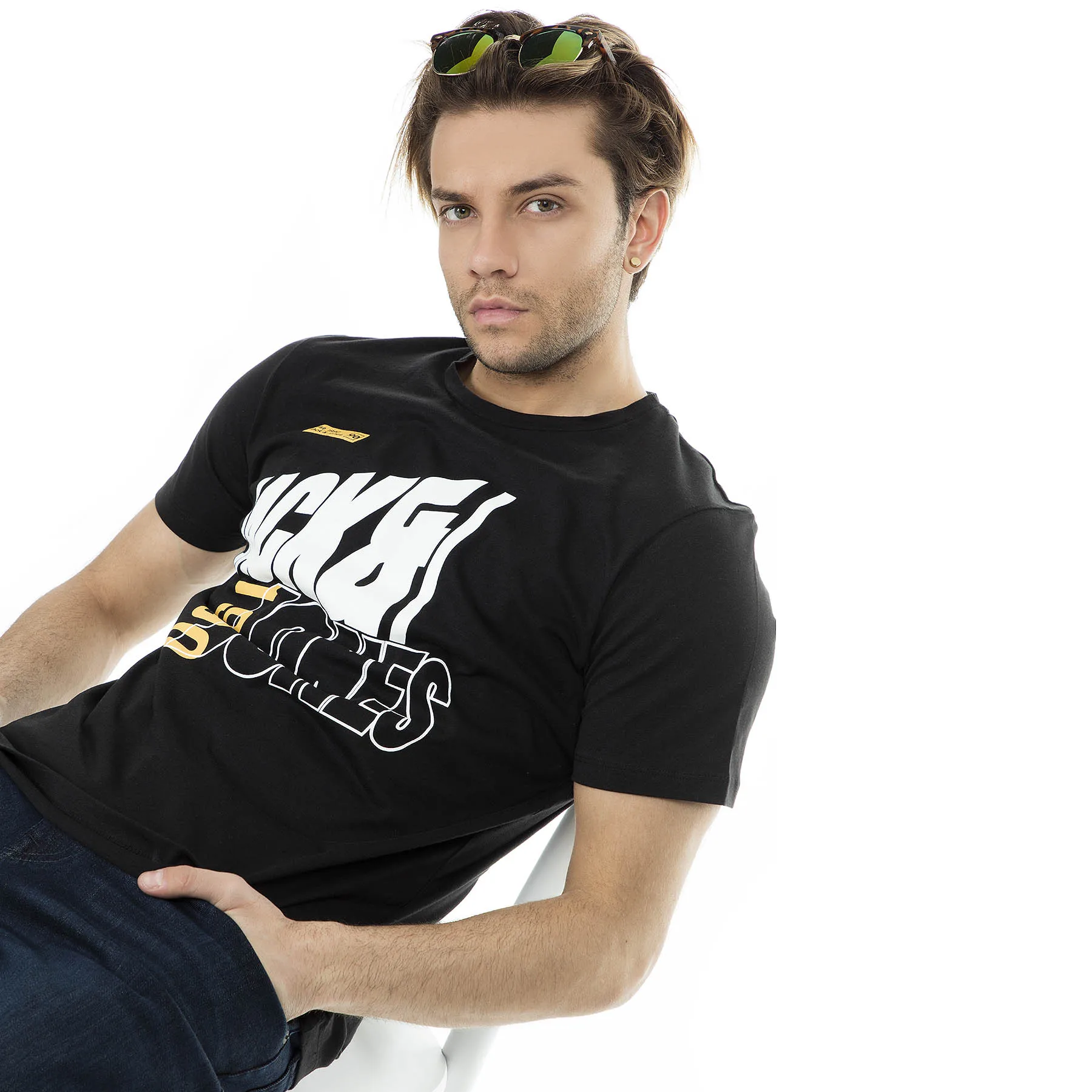 Футболка Jack & Jones Core мужская Повседневная летняя одежда 12161626|Мужские футболки| |