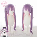 Anihutyoutuber Hololive VTuber Tokoyami Towa фиолетовый розовый косплей парик термостойкие синтетические Косплей волосы Tokoyami Towa