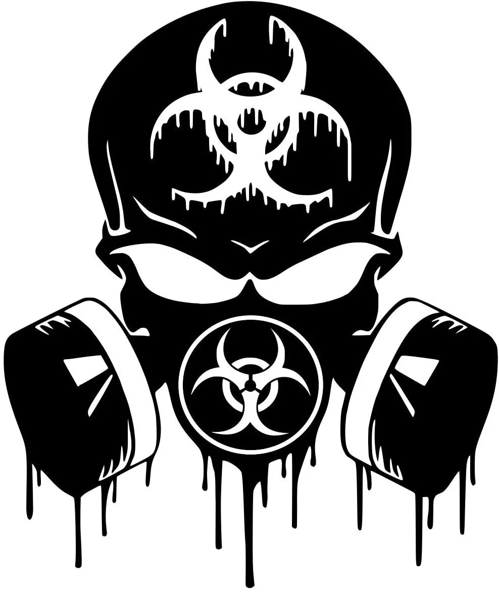 

For Skull Dripping Biohazard Respirator Decal Vinyl Sticker Graphics|UR Impressions|Cars Trucks SUV Vans Walls Windows