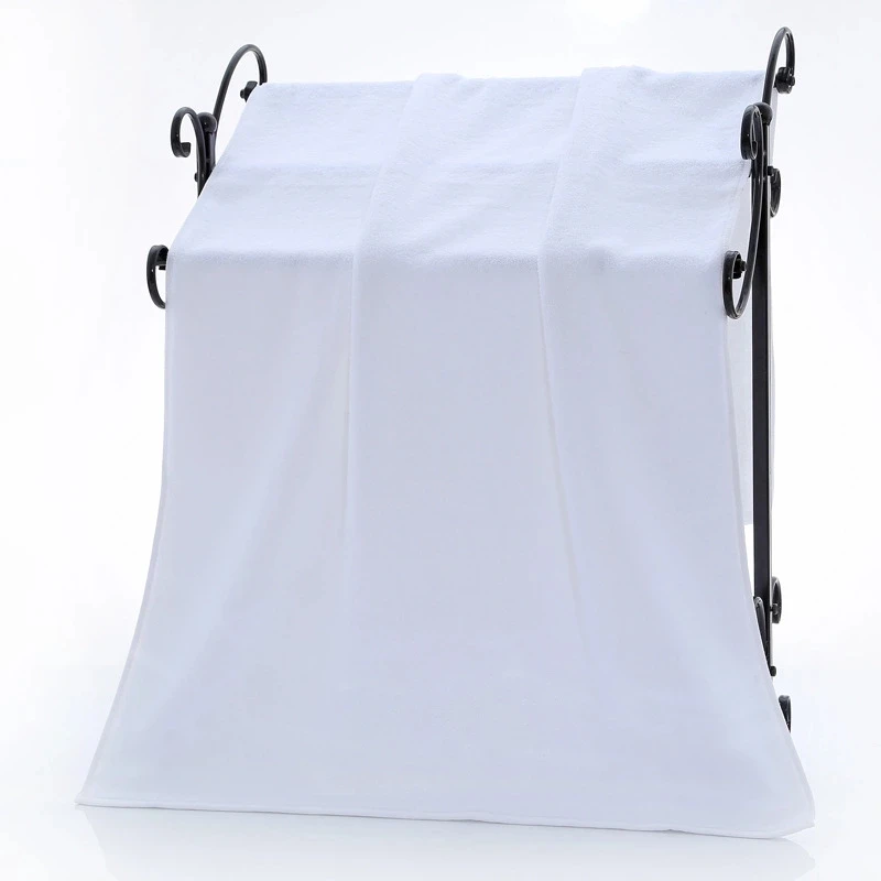 Белое хлопковое банное полотенце большого размера для гостиницы мягкое