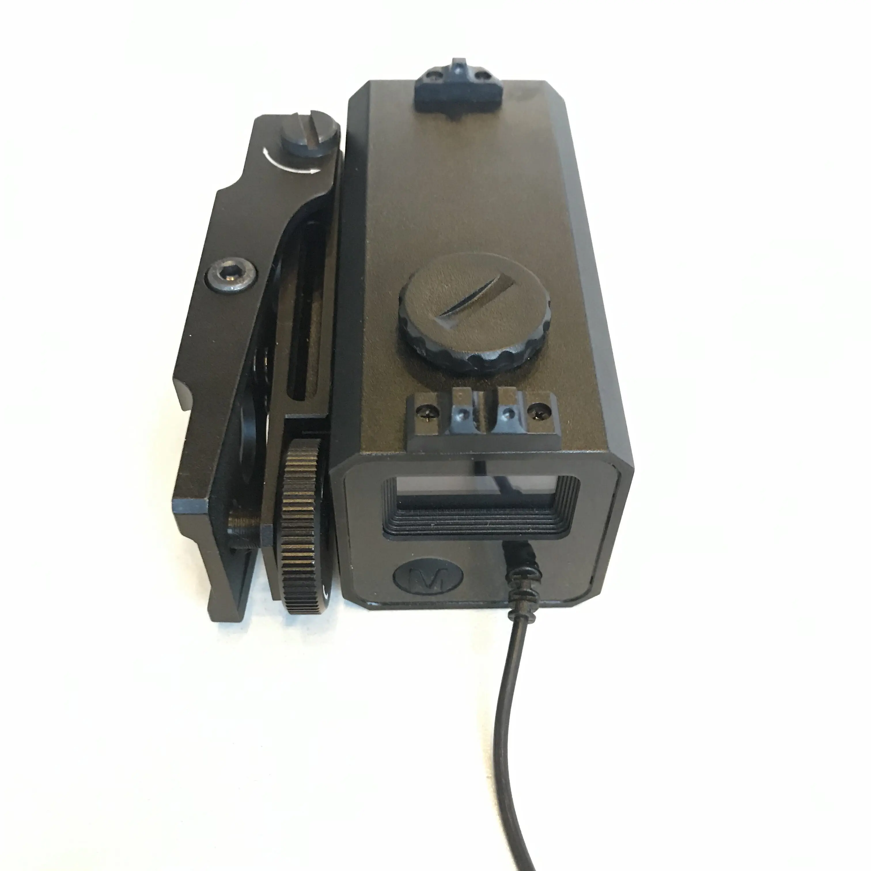 LaserWorks LE032 700 метровый лазерный дальномер из металлического сплава Riflescope mate с кронштейном с регулировкой ветрозащиты - Цвет: left Side Mounting